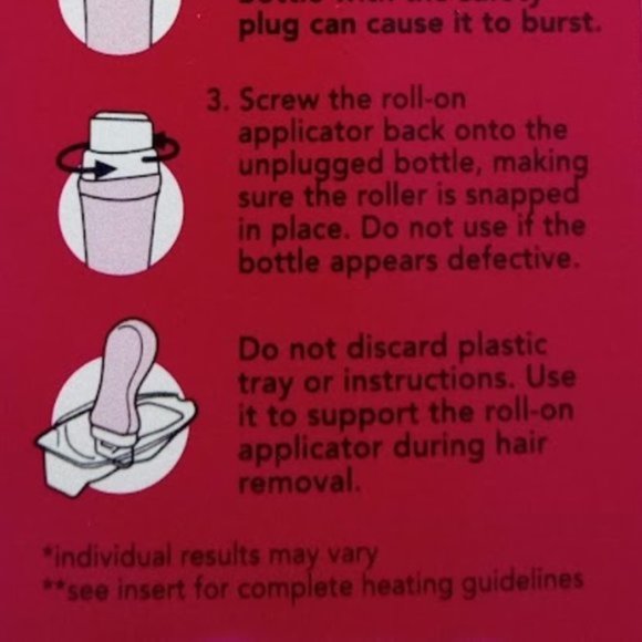 New In Box Nair Hair Remover Ultimate Microwaveable & Rinseable Roll-On Wax - Picture 7 of 12